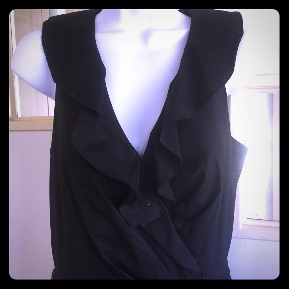 White House Black Market Black Sleeveless Dress-4